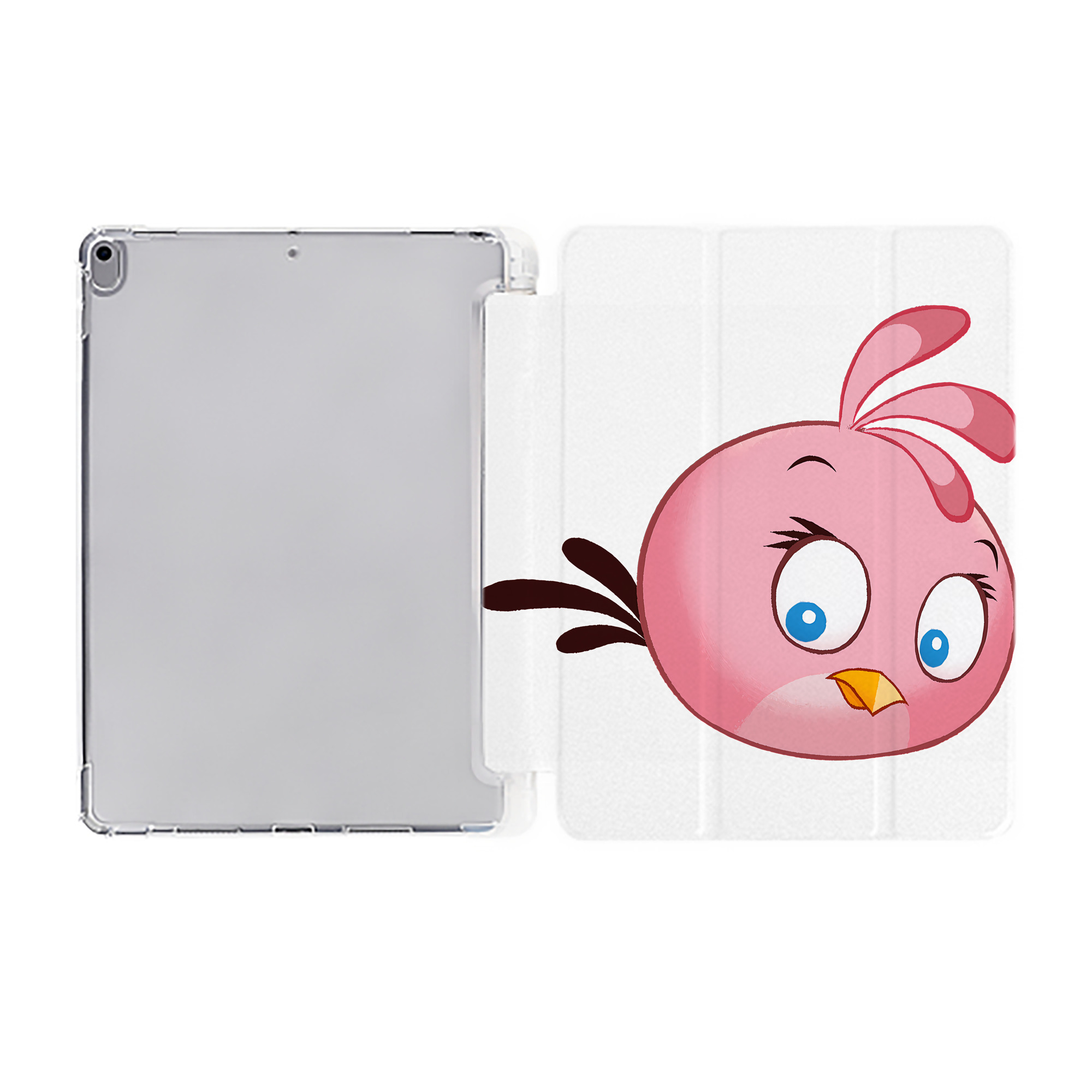（画像用） Angry Birds アングリーバード IPad ケース ペン収納付き 三つ折りスタンド PUレザー×シリコン 対応機種9.5/10.5/10.9インチ
